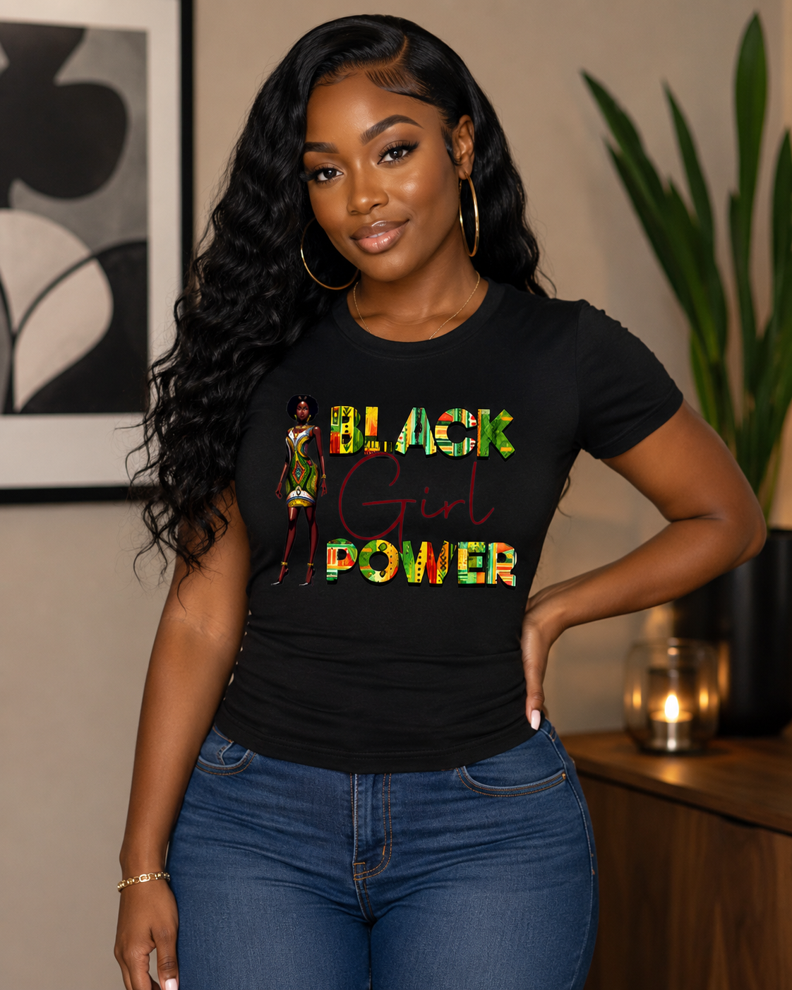 Black Girl Power Regular & Fitted T-Shirt