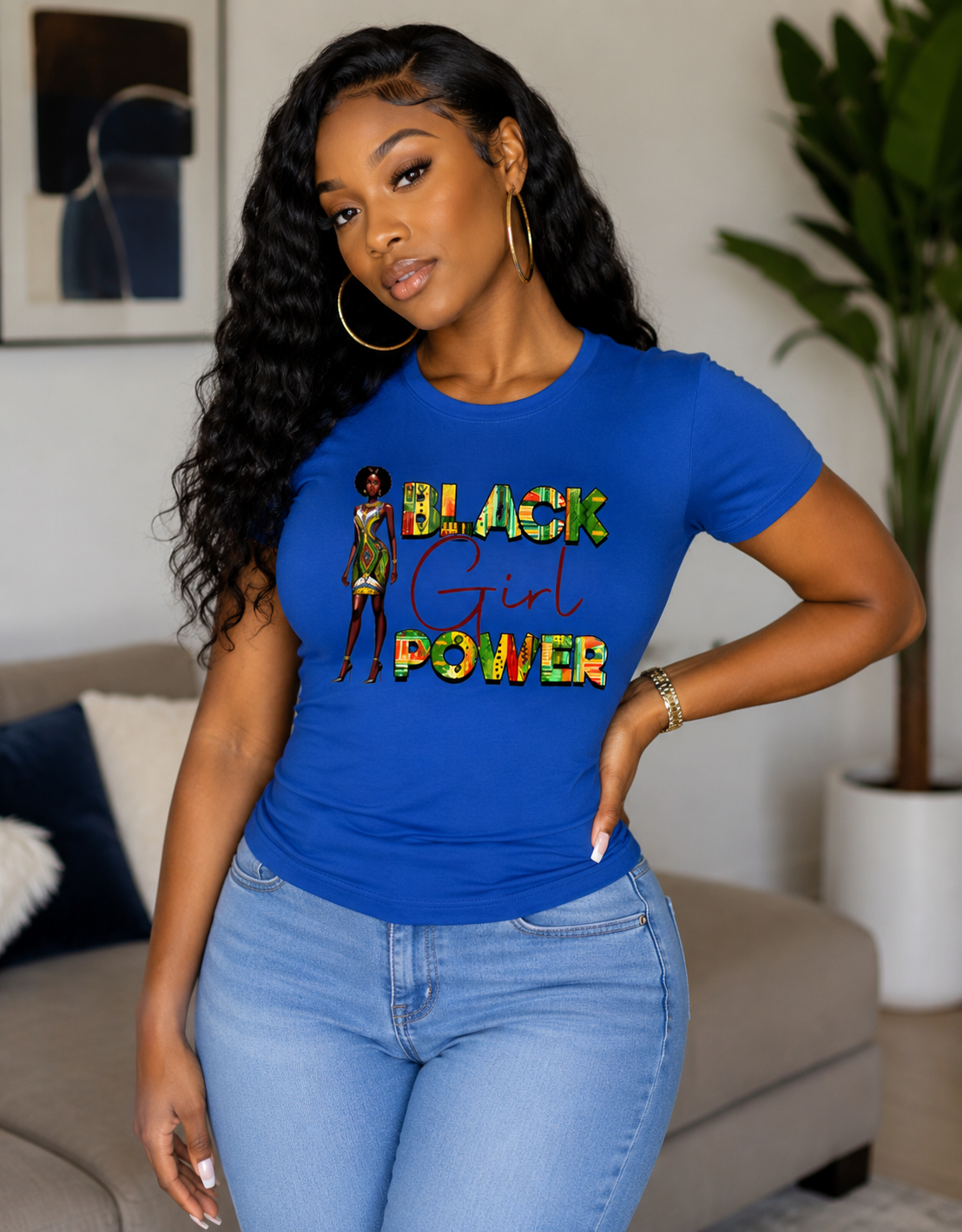 Black Girl Power Regular & Fitted T-Shirt