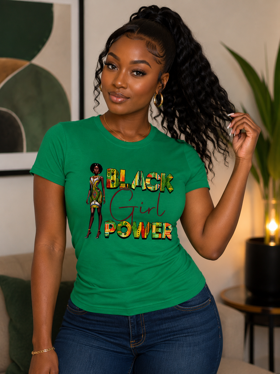 Black Girl Power Regular & Fitted T-Shirt