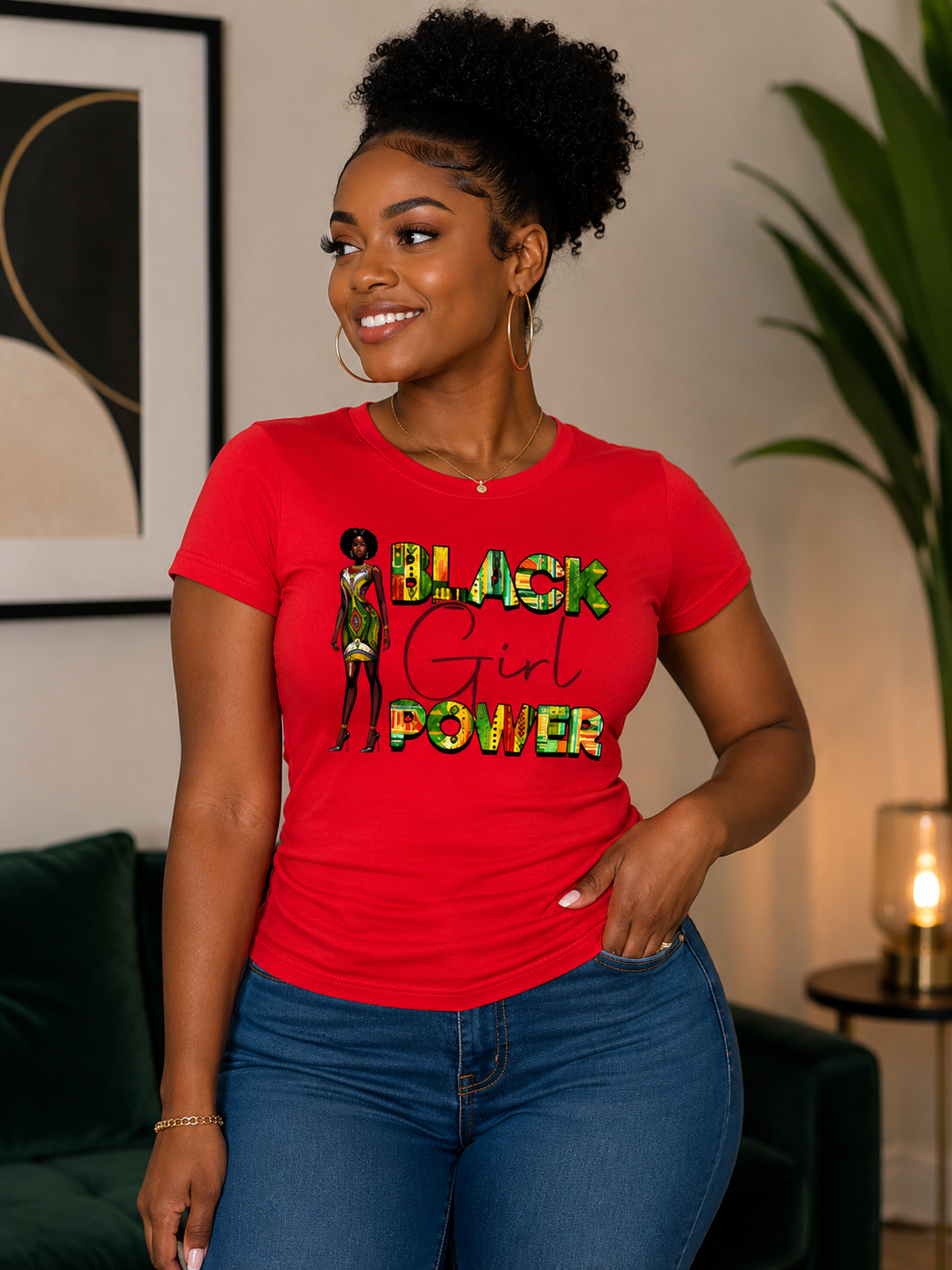 Black Girl Power Regular & Fitted T-Shirt