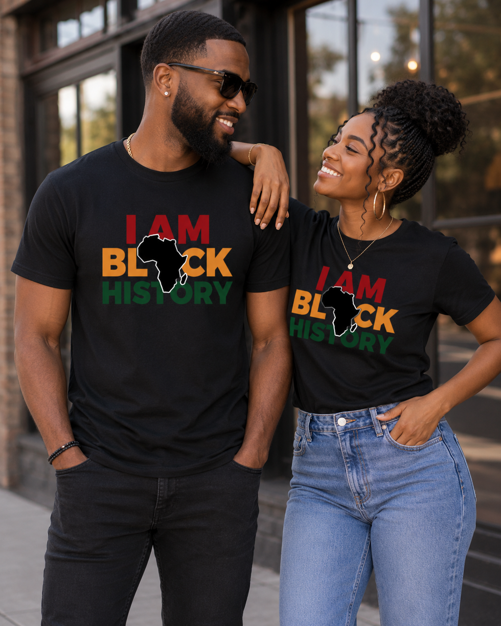 I Am Black History Regular & Fitted T-Shirt