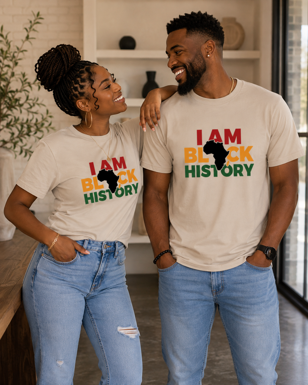 I Am Black History Regular & Fitted T-Shirt