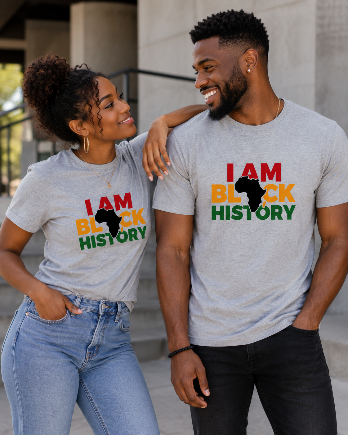 I Am Black History Regular & Fitted T-Shirt