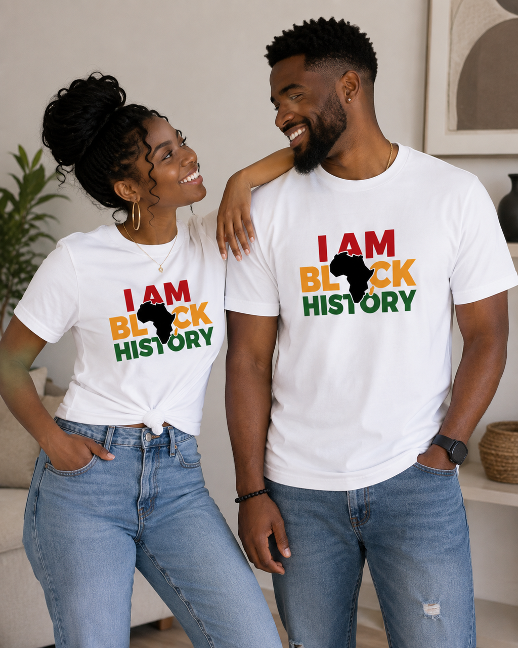 I Am Black History Regular & Fitted T-Shirt