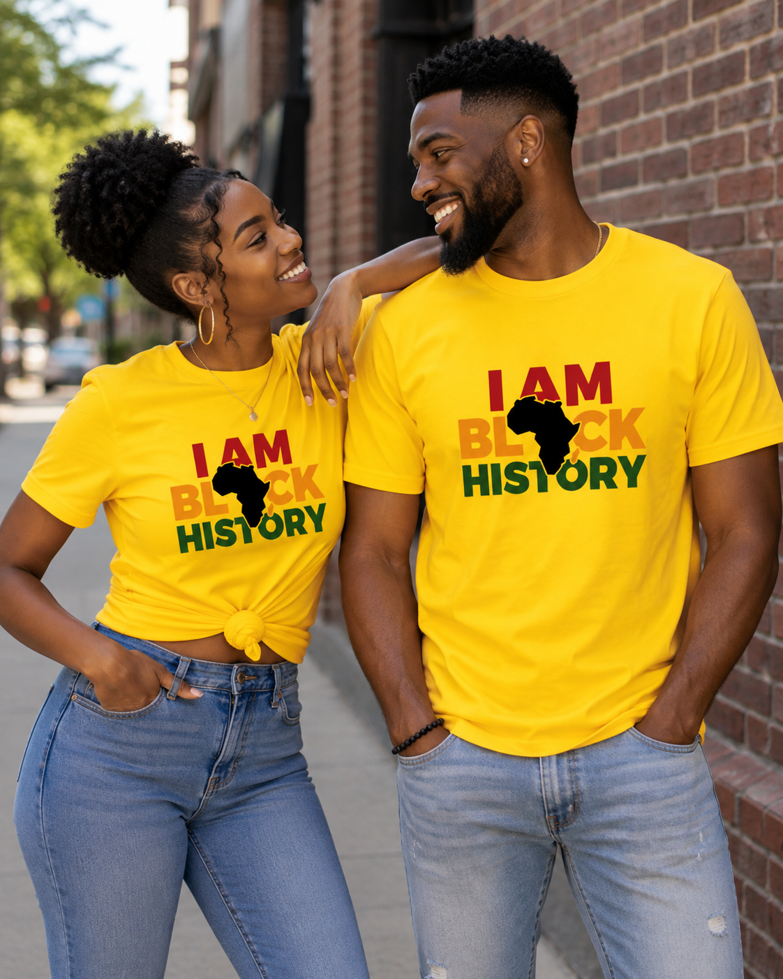 I Am Black History Regular & Fitted T-Shirt
