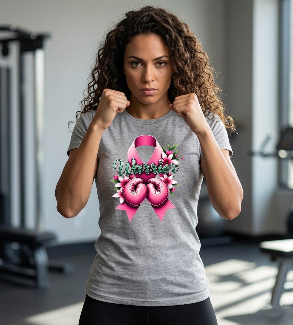 Breast Cancer Awareness: Warrior Fitted T-Shirt
