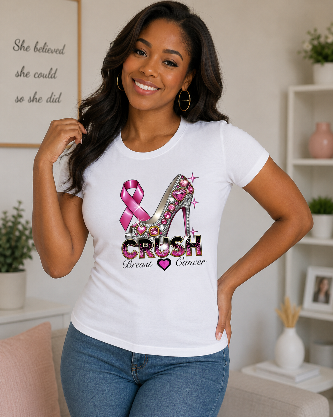Breast Cancer Awareness: Crush Fitted T-Shirt