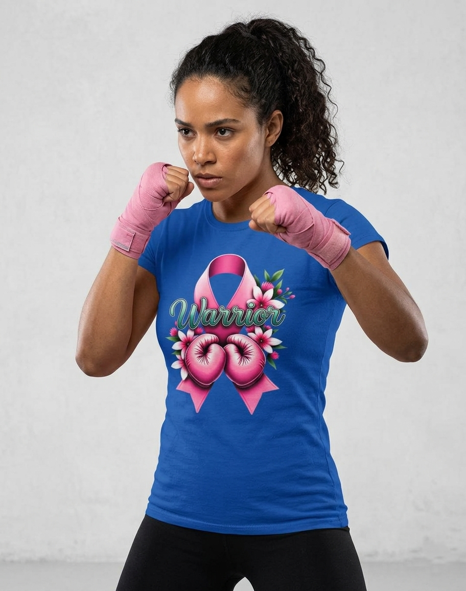 Breast Cancer Awareness: Warrior Fitted T-Shirt