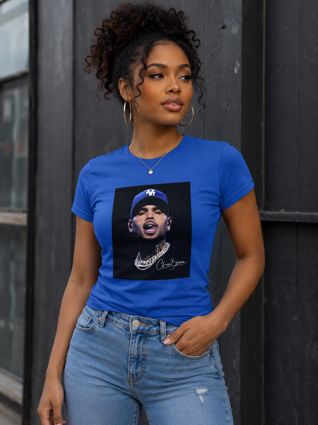 Chris Brown Ladies Regular & Fitted T-Shirt