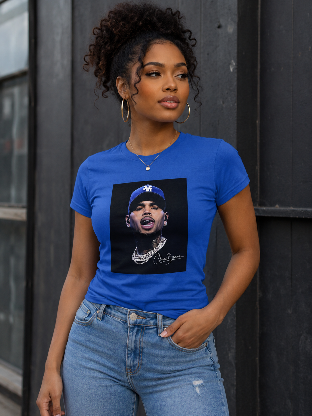 Chris Brown Ladies Regular & Fitted T-Shirt