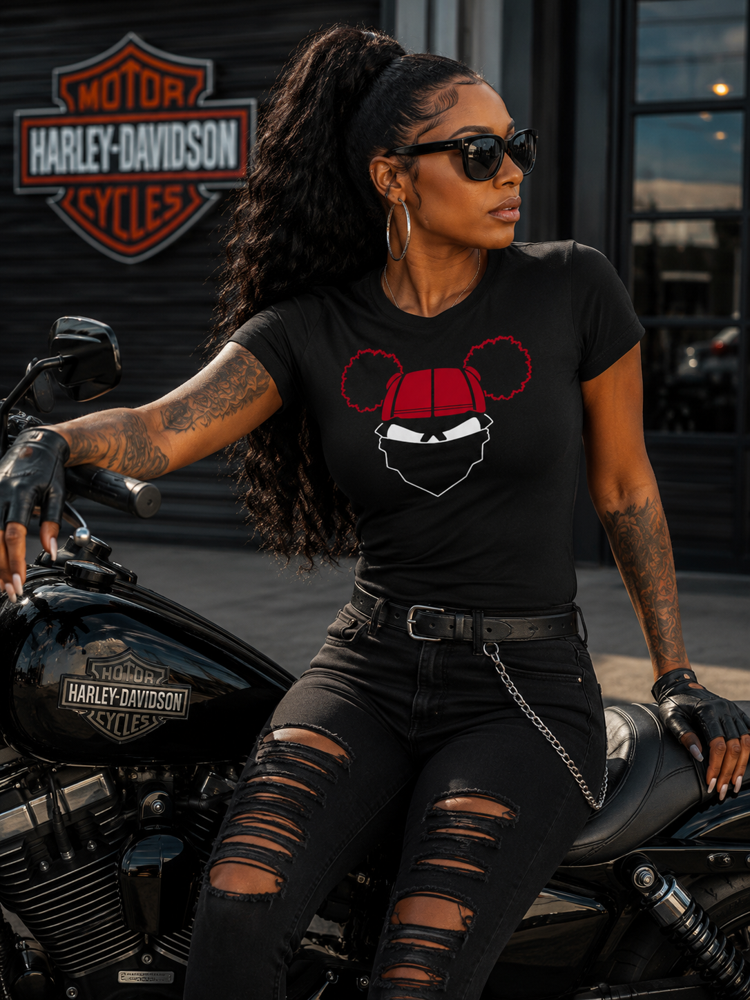 Afro Puff & Pony Tail Regular & Fitted T-Shirt