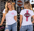 HD Ladies Pink Regular & Fitted T-Shirt