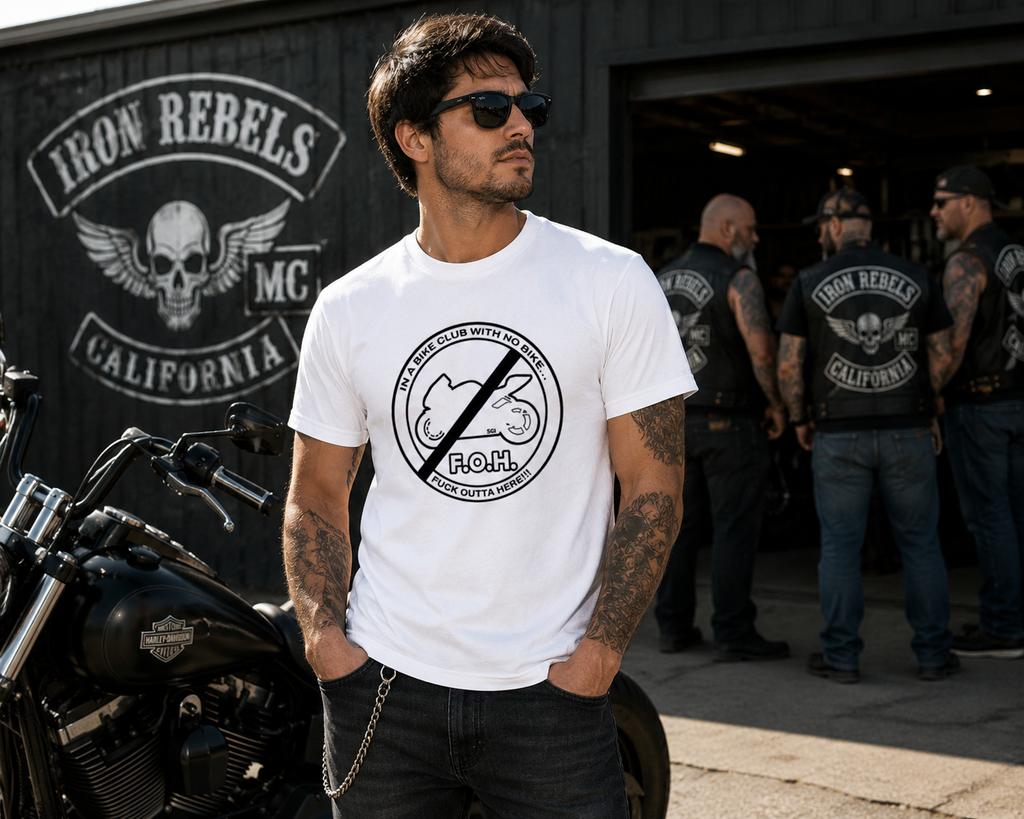 In A Bike Club With No Bike Regular & Fitted T-Shirt