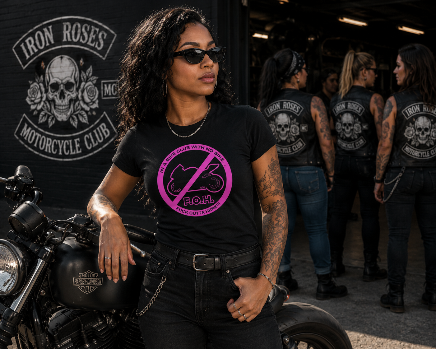 In A Bike Club With No Bike Regular & Fitted T-Shirt