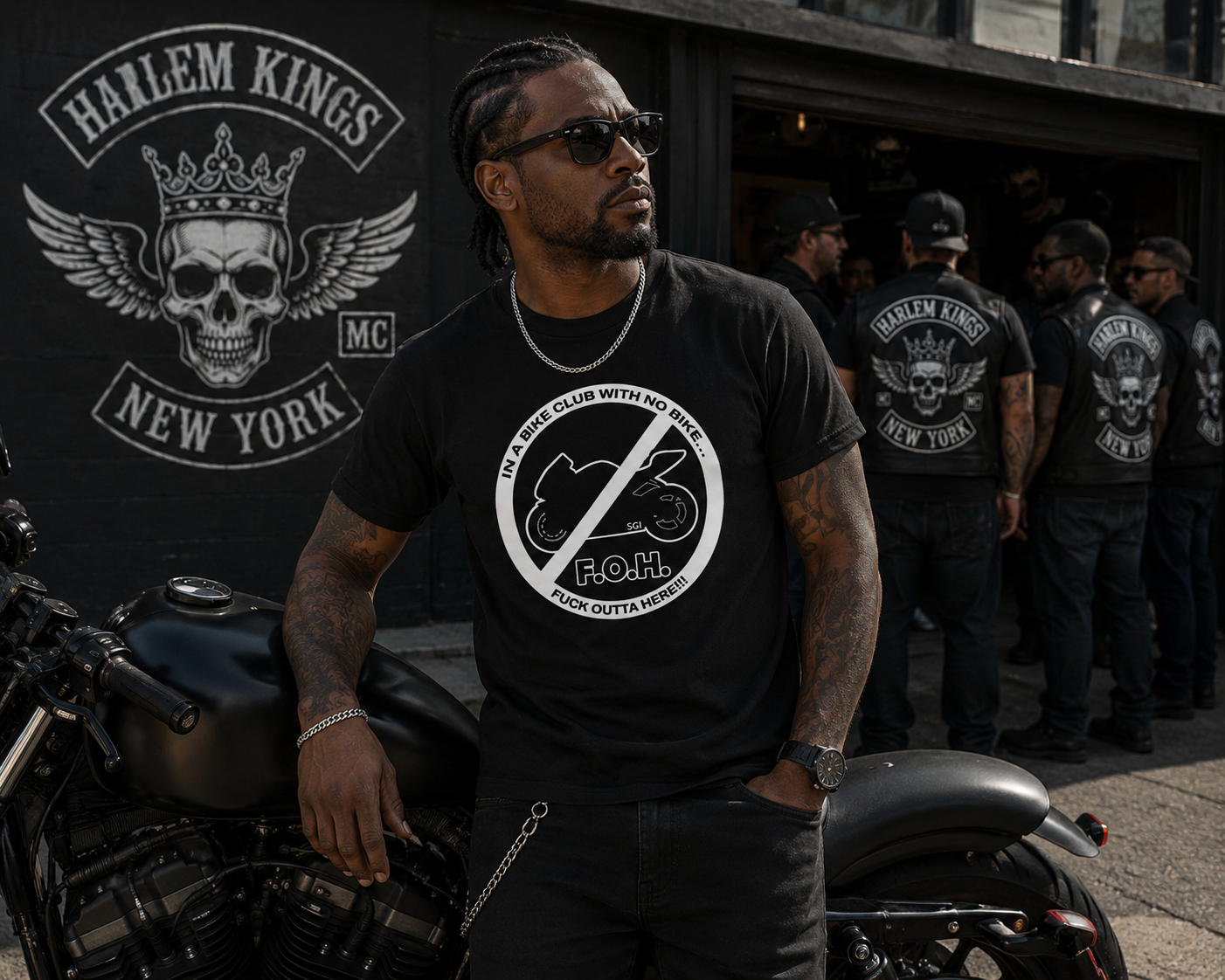 In A Bike Club With No Bike Regular & Fitted T-Shirt