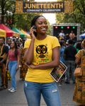 Juneteenth: 1865 Afro Lady Regular & Fitted T-Shirt