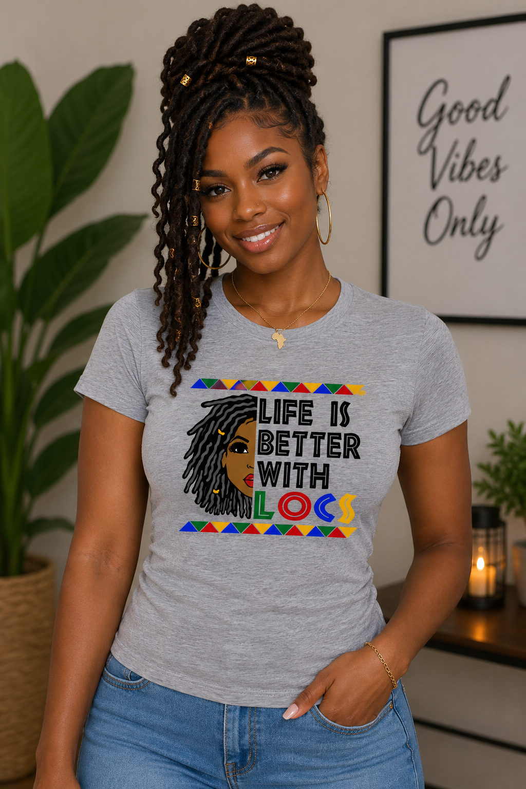 Life Is Better With Locs Regular & Fitted T-Shirt