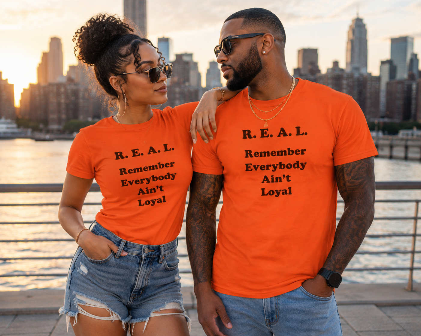 R.E.A.L. - Remember Everybody Ain't Real Regular & Fitted T-Shirt