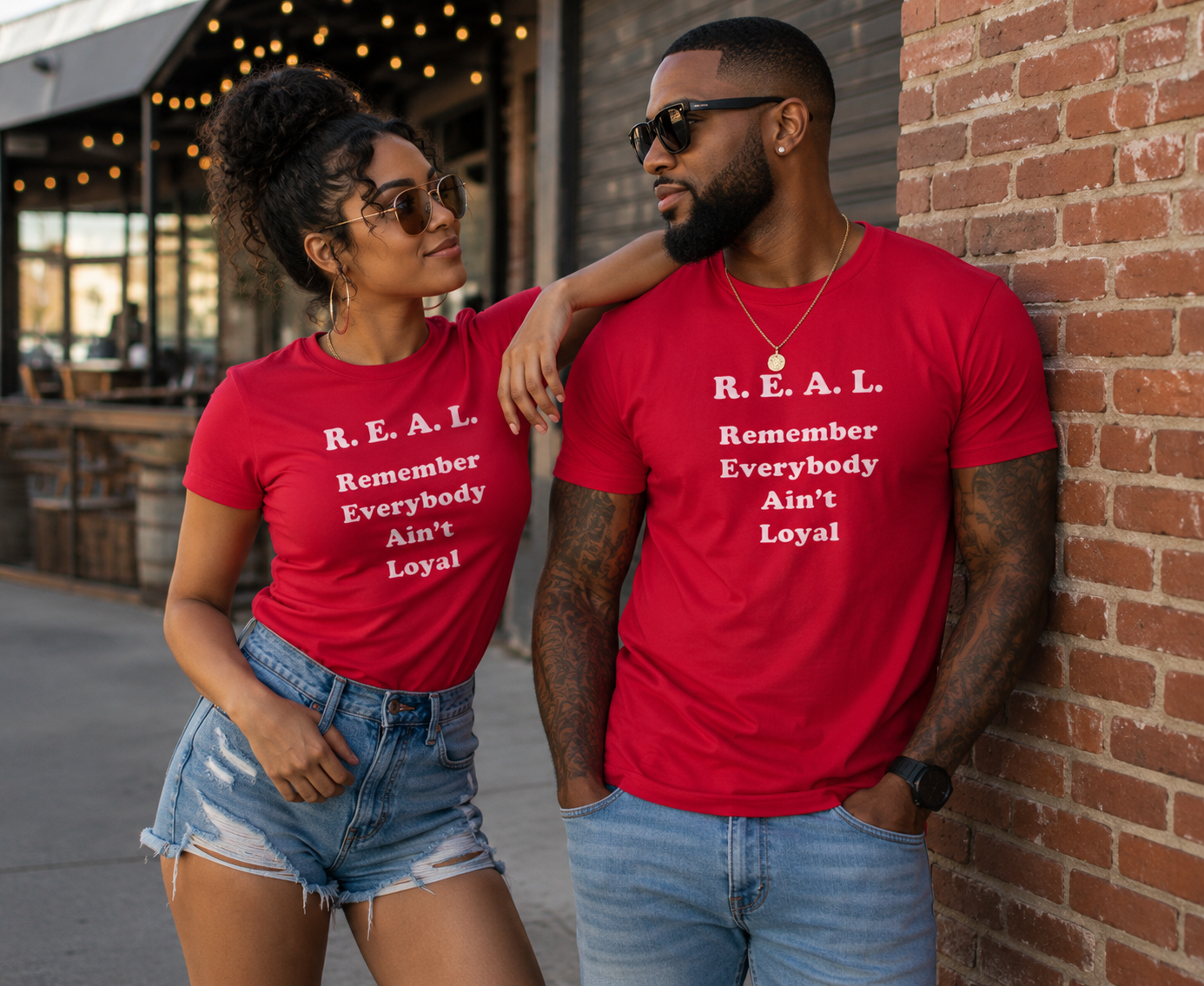 R.E.A.L. - Remember Everybody Ain't Real Regular & Fitted T-Shirt