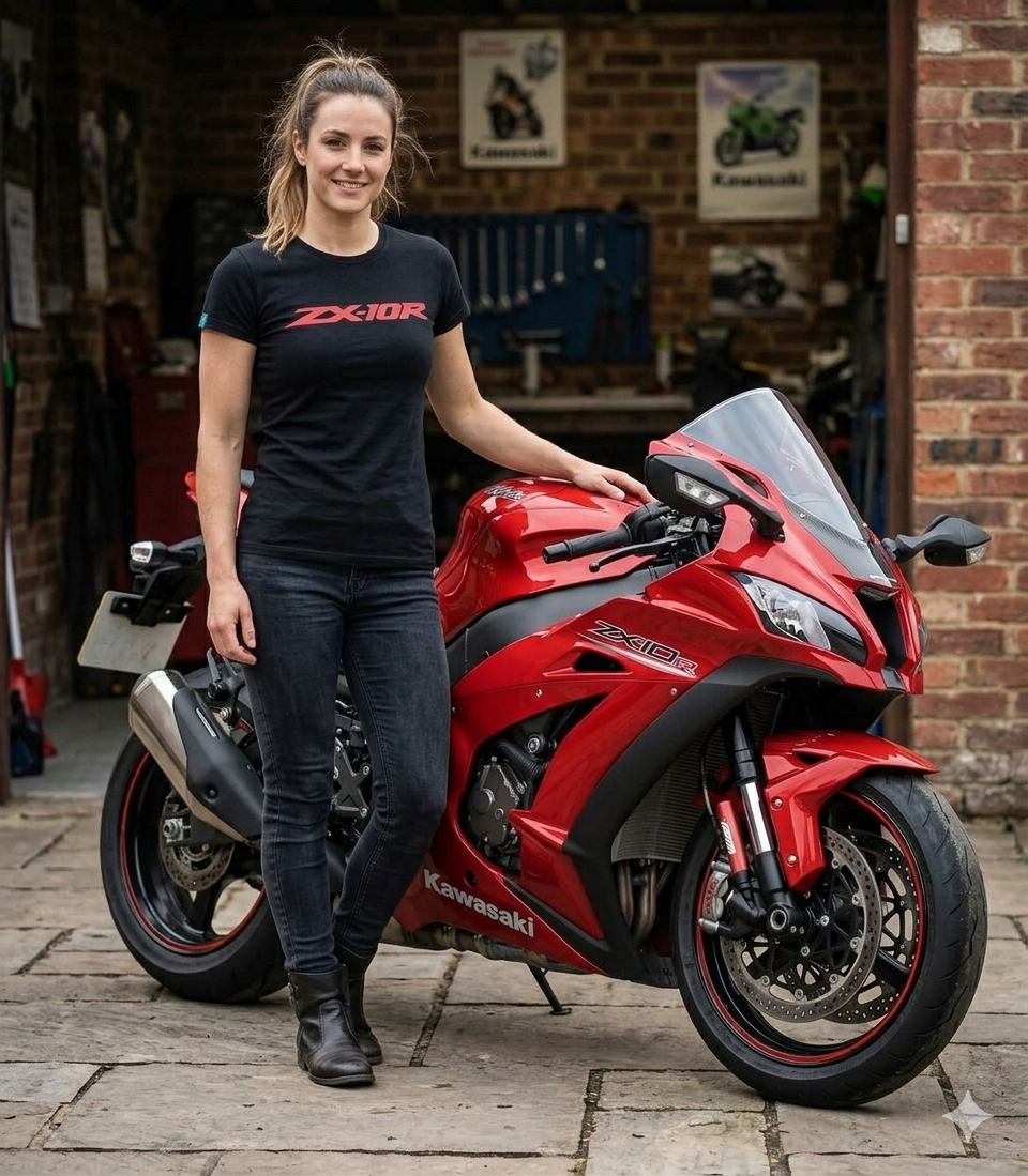 Red ZX10R Ladies Fitted T-Shirt