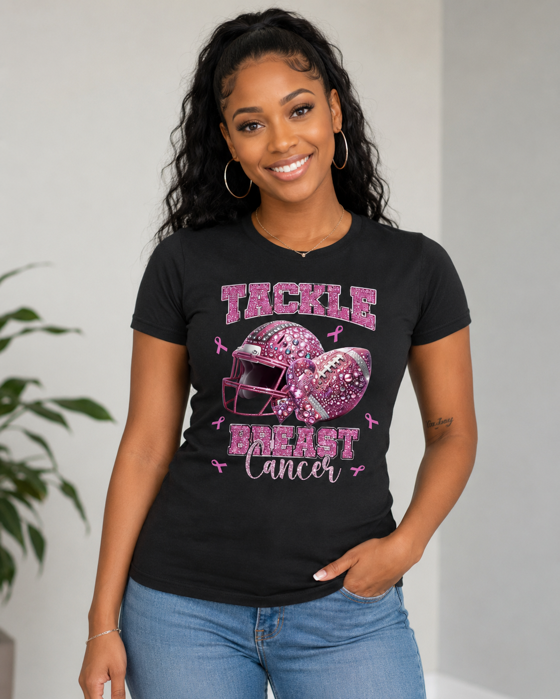 Tackle Breast Cancer Regular & Fitted T-Shirt