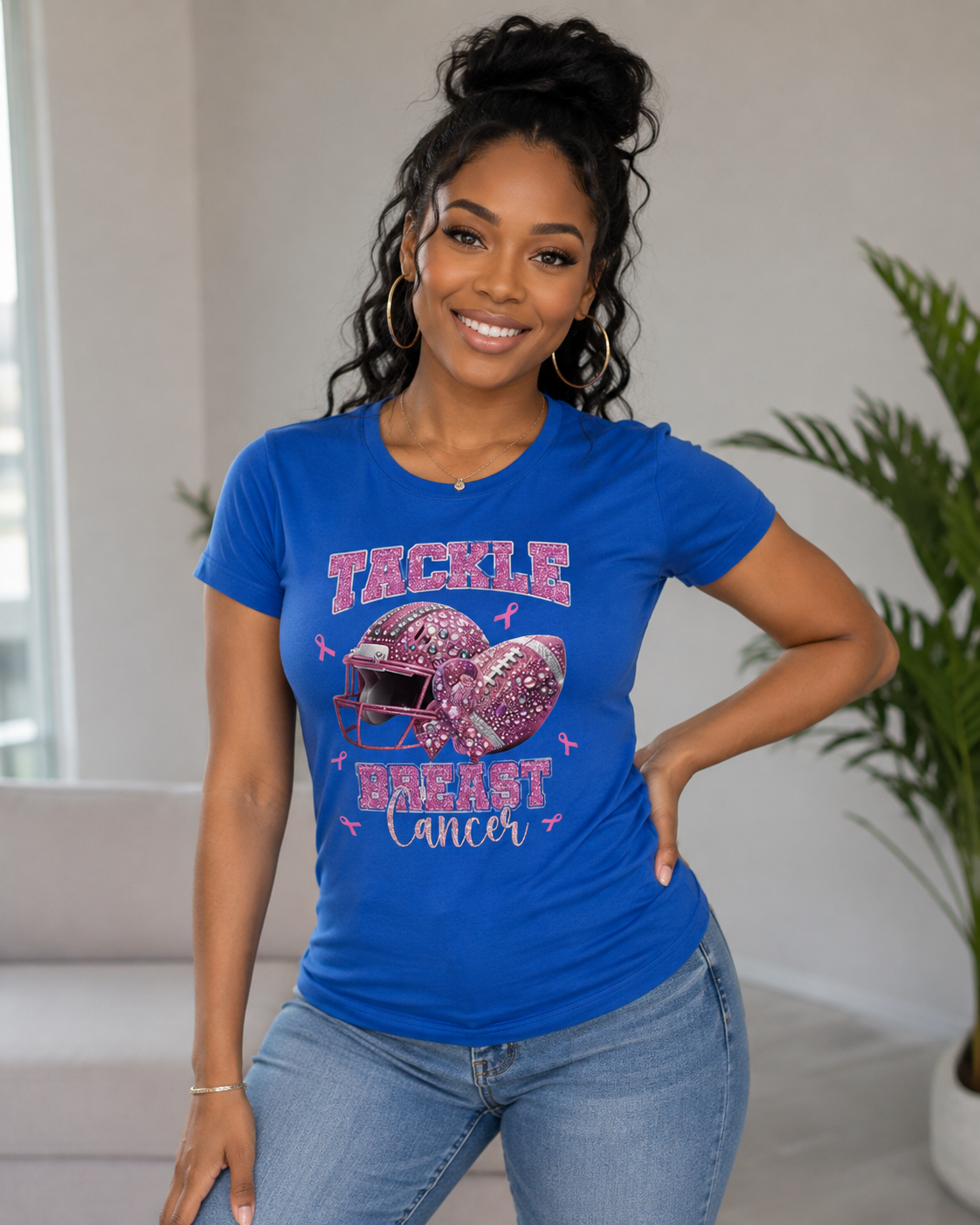 Tackle Breast Cancer Regular & Fitted T-Shirt