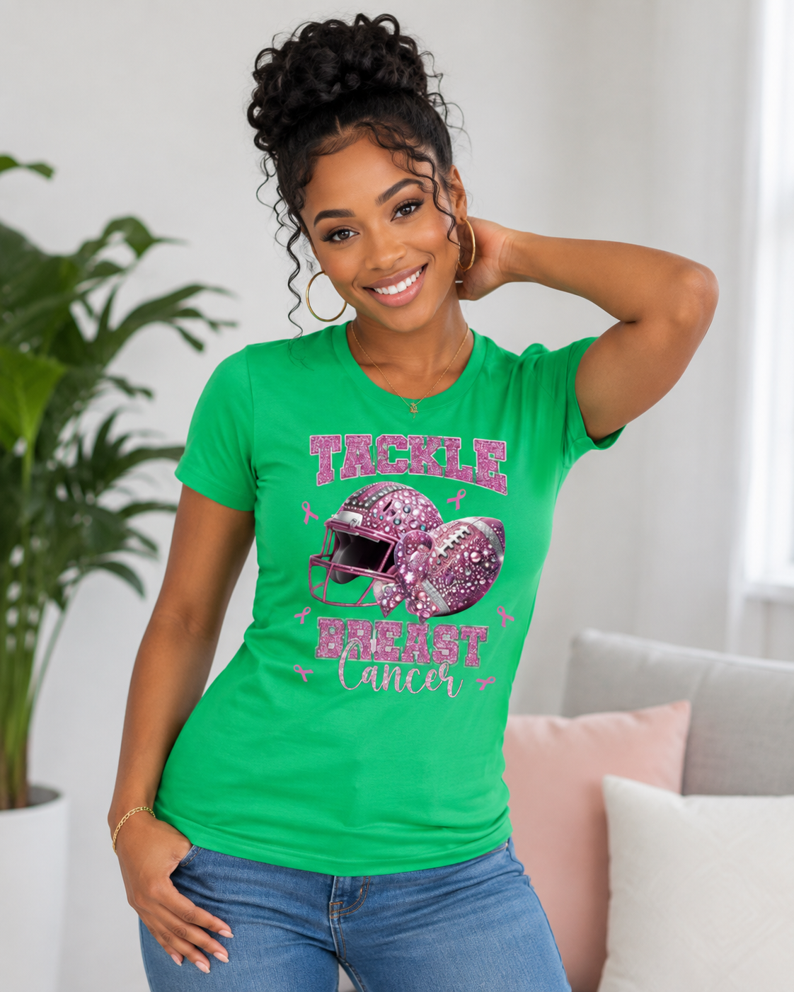 Tackle Breast Cancer Regular & Fitted T-Shirt