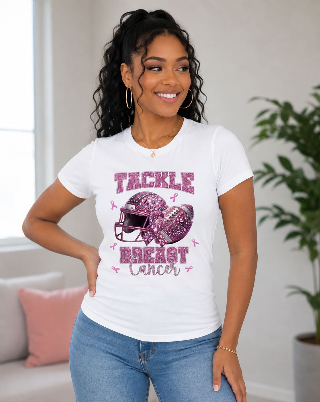 Tackle Breast Cancer Regular & Fitted T-Shirt