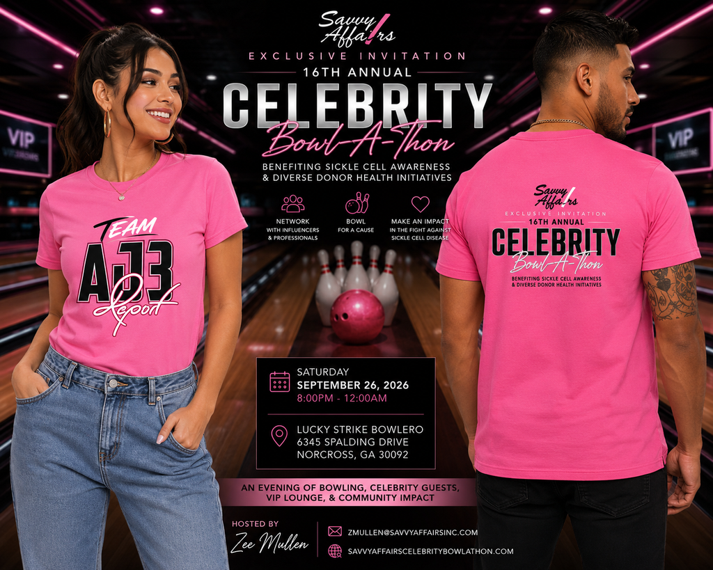 Savvy Affairs Celebrity Bowl-A-Thon Regular & Fitted T-Shirts