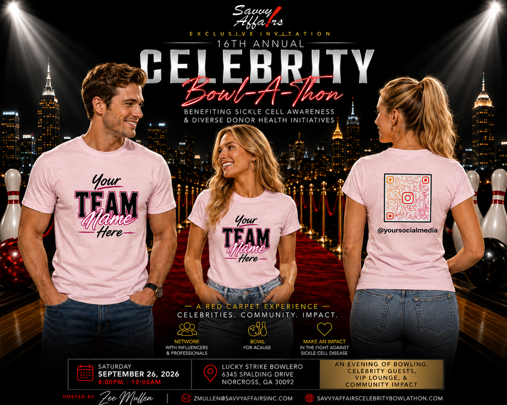 Savvy Affairs Celebrity Bowl-A-Thon Regular & Fitted T-Shirts