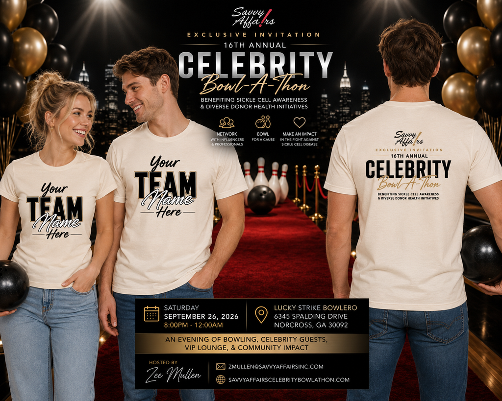 Savvy Affairs Celebrity Bowl-A-Thon Regular & Fitted T-Shirts